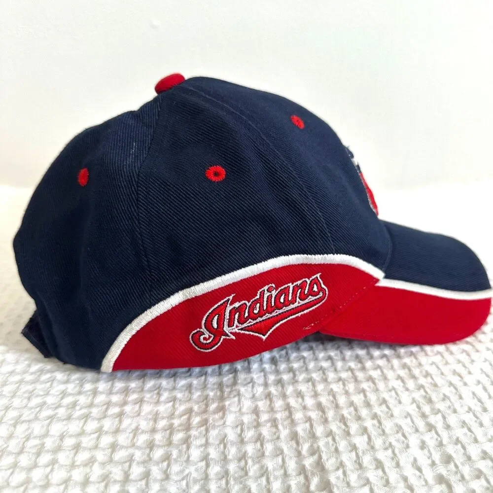 Cleveland Indians Baseball Strap Back Red and Black Hat